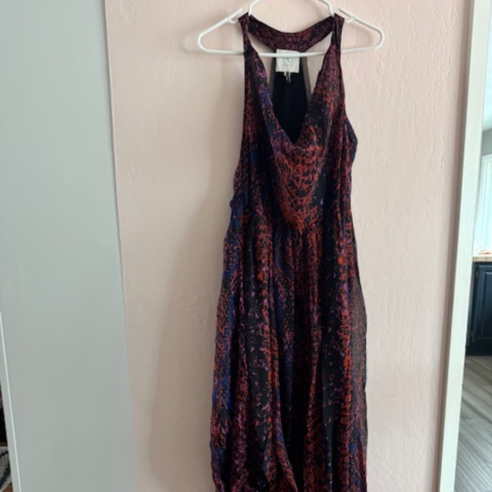 Red and black HD in Paris Maxi Dress, size M